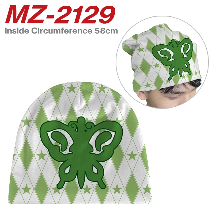JoJos Bizarre Adventure Anime flannel full color hat cosplay men's and women's knitted hats 58cm MZ-2129