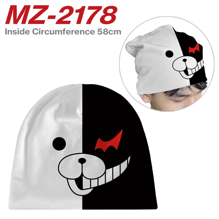 Dangan-Ronpa Anime flannel full color hat cosplay men's and women's knitted hats 58cm  MZ-2178