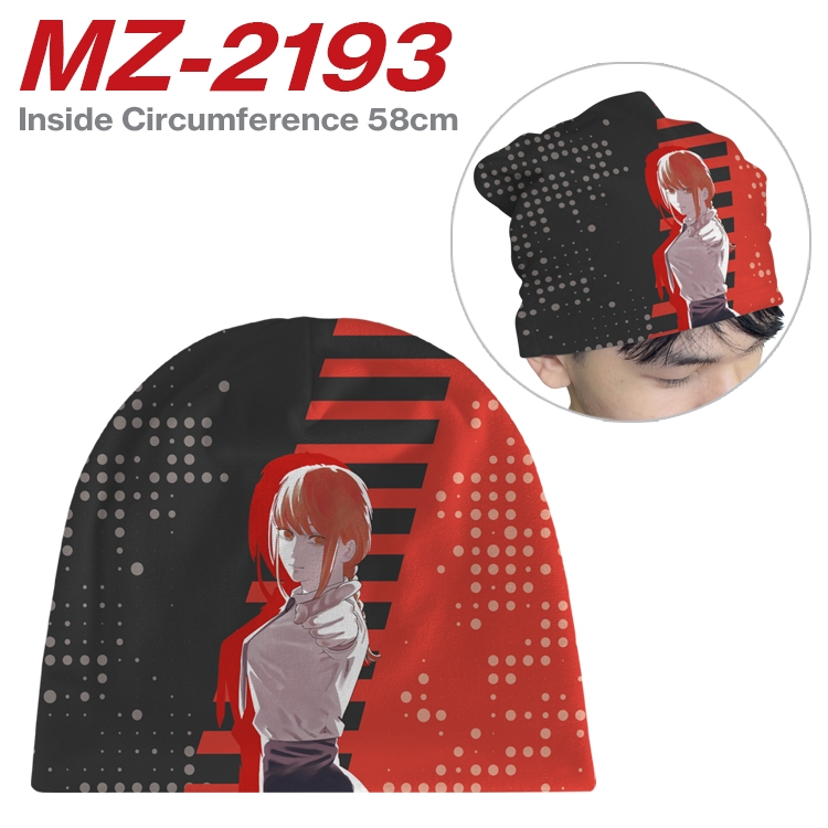 Chainsaw man Anime flannel full color hat cosplay men's and women's knitted hats 58cm  MZ-2193