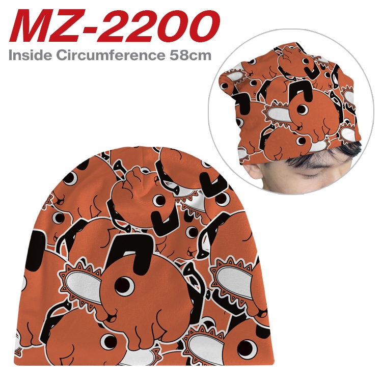 Chainsaw man Anime flannel full color hat cosplay men's and women's knitted hats 58cm MZ-2200