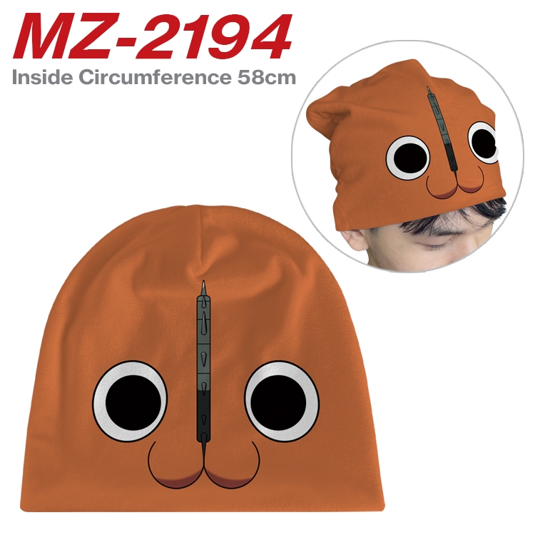 Chainsaw man Anime flannel full color hat cosplay men's and women's knitted hats 58cm  MZ-2194