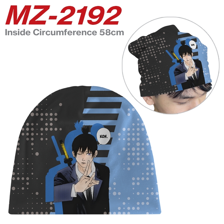 Chainsaw man Anime flannel full color hat cosplay men's and women's knitted hats 58cm MZ-2192