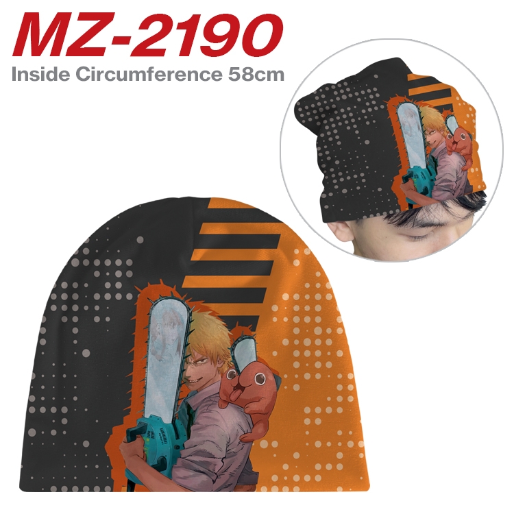 Chainsaw man Anime flannel full color hat cosplay men's and women's knitted hats 58cm MZ-2190