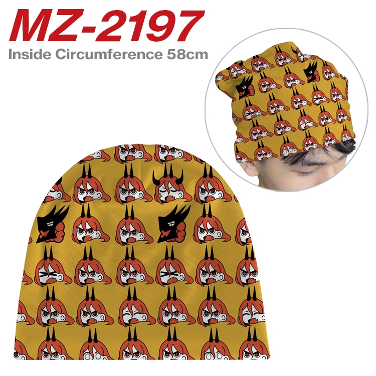 Chainsaw man Anime flannel full color hat cosplay men's and women's knitted hats 58cm  MZ-2197