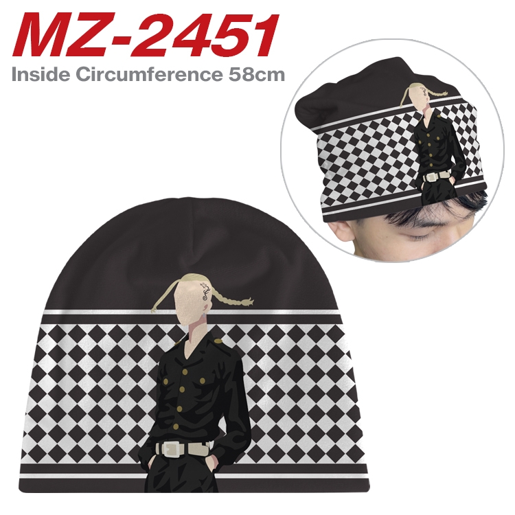 Tokyo Revengers Anime flannel full color hat cosplay men's and women's knitted hats 58cm MZ-2451