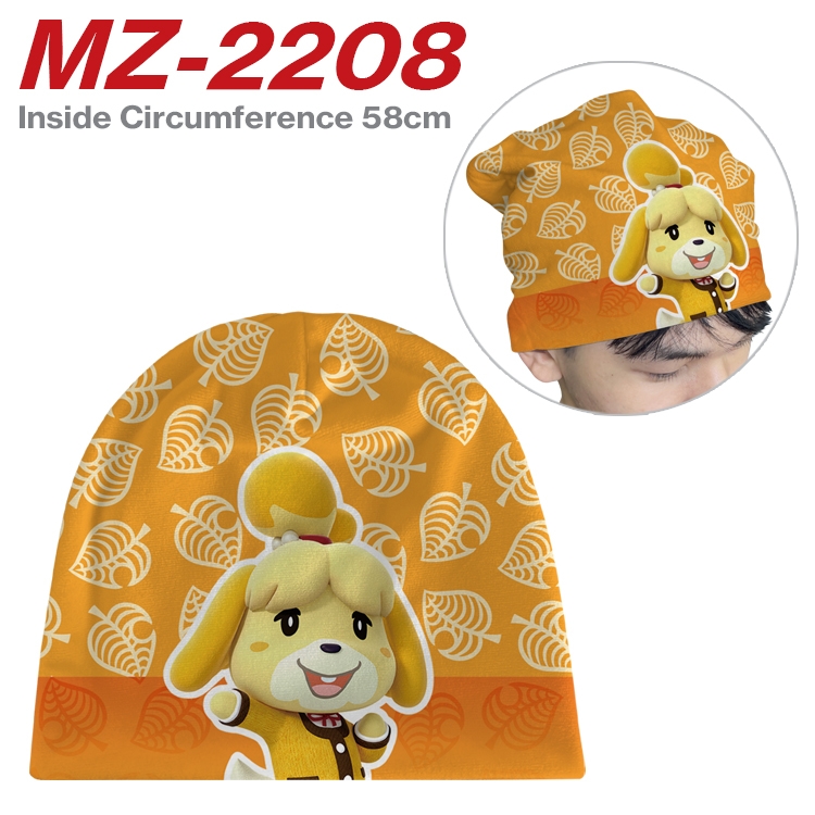 Animal Crossing Anime flannel full color hat cosplay men's and women's knitted hats 58cm  MZ-2208