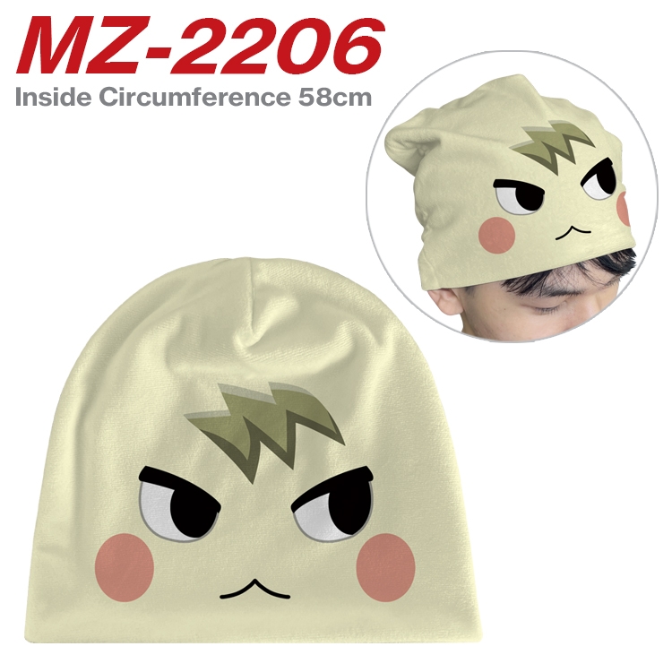 Animal Crossing Anime flannel full color hat cosplay men's and women's knitted hats 58cm MZ-2206
