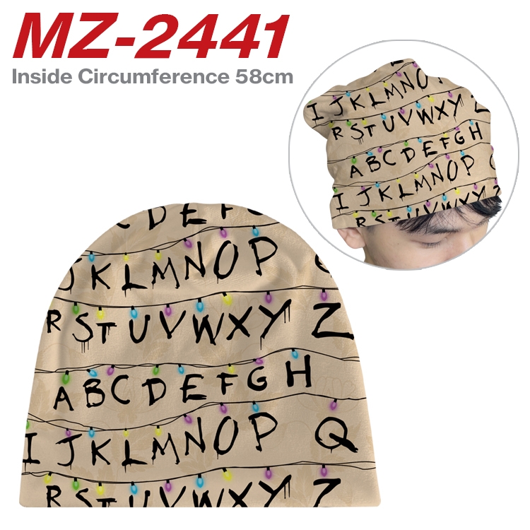 Stranger Things  Anime flannel full color hat cosplay men's and women's knitted hats 58cm   MZ-2441
