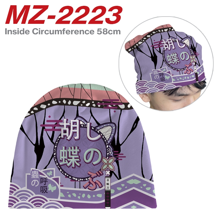 Demon Slayer Kimets Anime flannel full color hat cosplay men's and women's knitted hats 58cm MZ-2223
