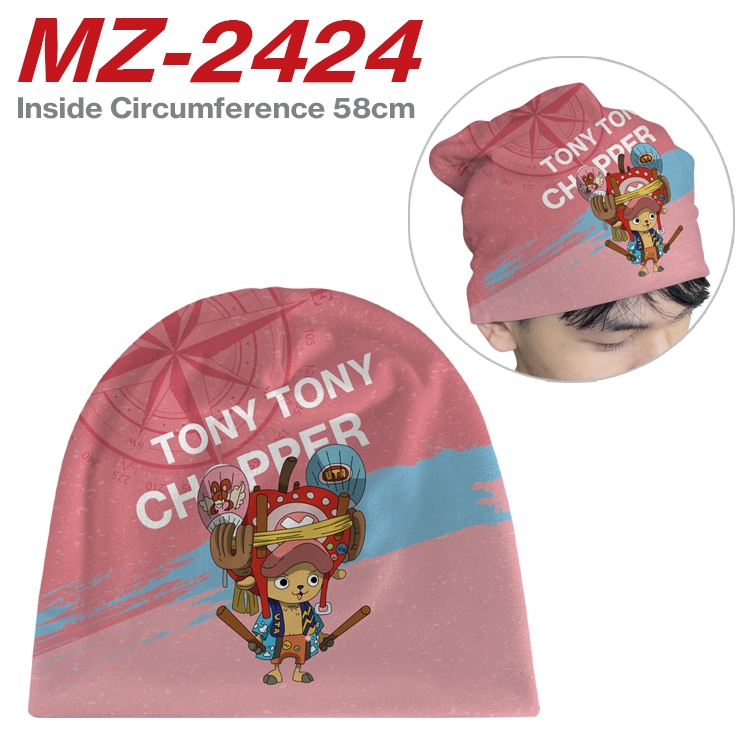 One Piece Anime flannel full color hat cosplay men's and women's knitted hats 58cm MZ-2424