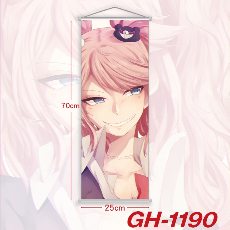 Dangan-Ronpa Plastic Rod Cloth Small Hanging Canvas Painting 25x70cm price for 5 pcs  GH-1190A