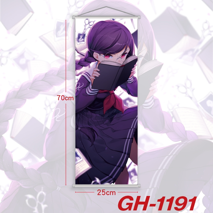 Dangan-Ronpa Plastic Rod Cloth Small Hanging Canvas Painting 25x70cm price for 5 pcs  GH-1191A