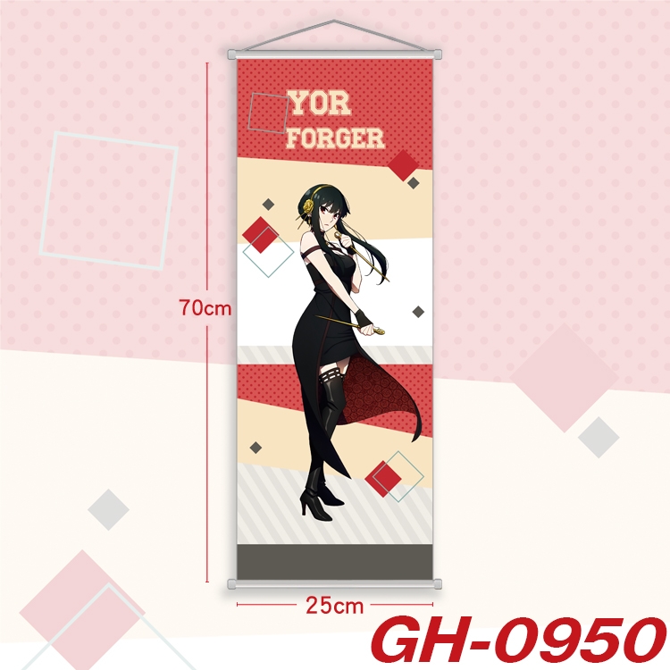 SPY×FAMILY Plastic Rod Cloth Small Hanging Canvas Painting Wall Scroll 25x70cm price for 5 pcs GH-0950A