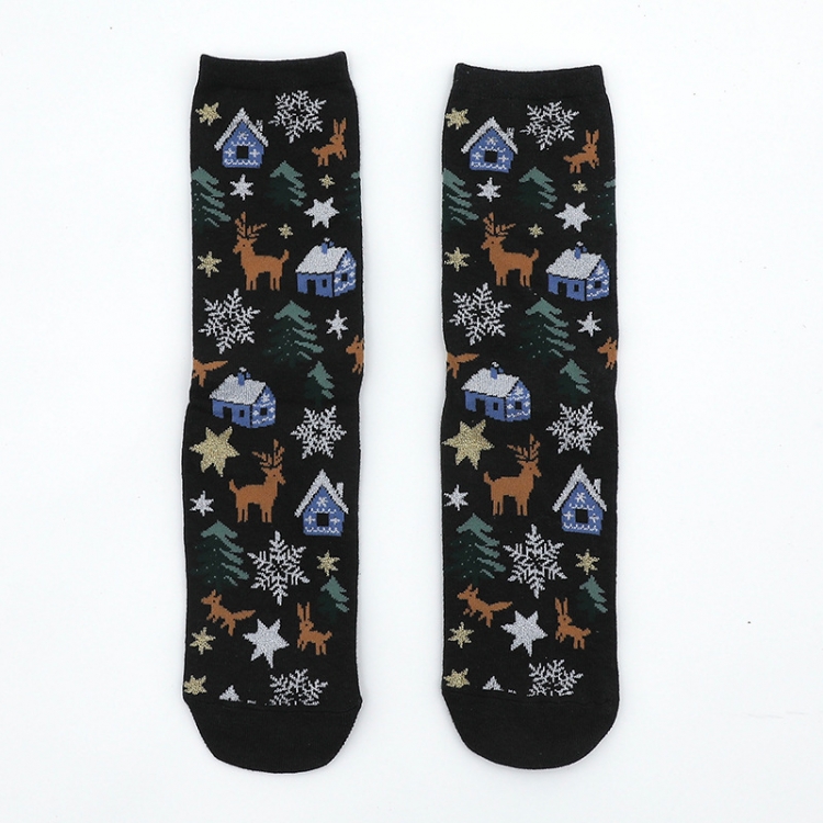 Christmas Collection Personality socks in the tube Couple socks price for 5 pcs