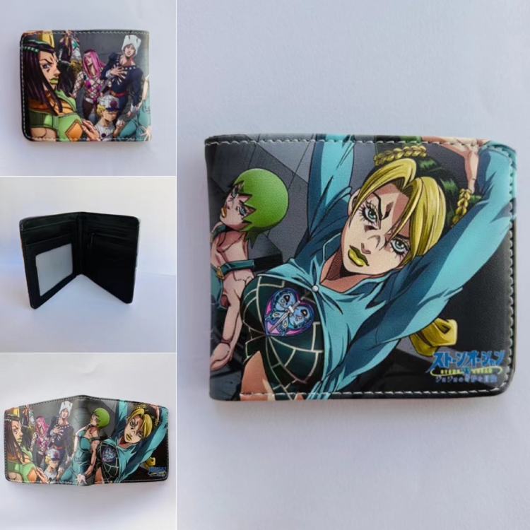 JoJos Bizarre Adventure Full color  Two fold short card case wallet 11X9.5CM