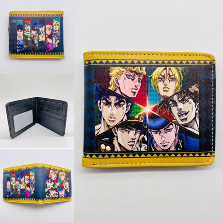 JoJos Bizarre Adventure Full color  Two fold short card case wallet 11X9.5CM