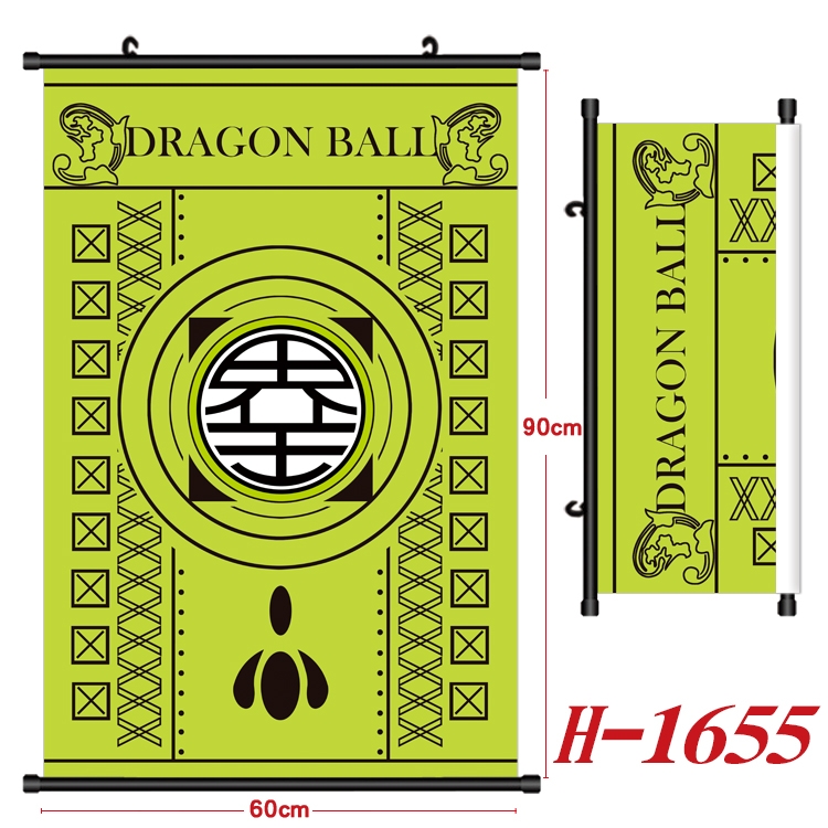 DRAGON BALL Anime Black Plastic Rod Canvas Painting Wall Scroll 60X90CM H-1655A