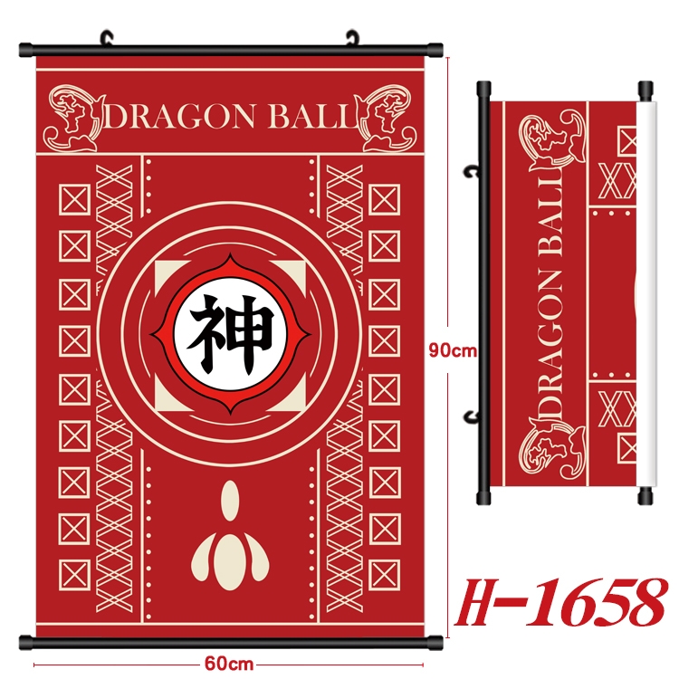 DRAGON BALL Anime Black Plastic Rod Canvas Painting Wall Scroll 60X90CM  H-1658A