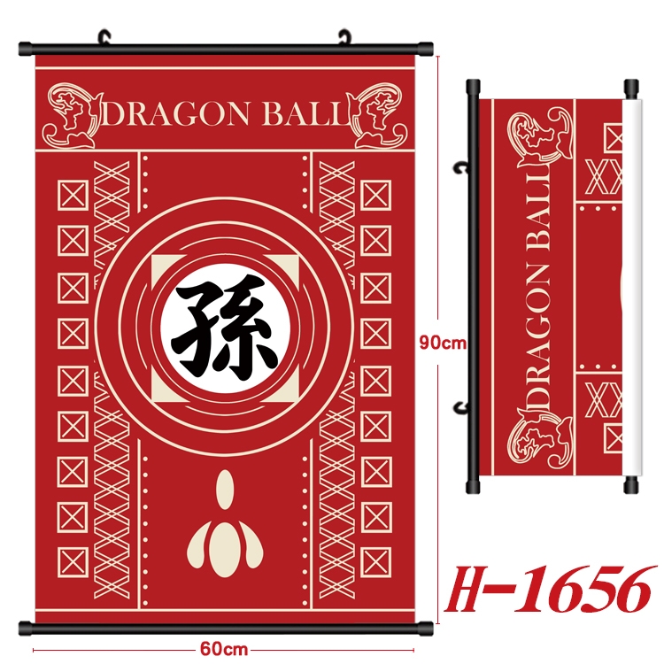 DRAGON BALL Anime Black Plastic Rod Canvas Painting Wall Scroll 60X90CM H-1656A