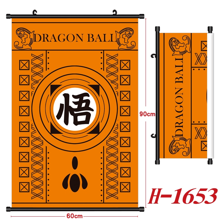 DRAGON BALL Anime Black Plastic Rod Canvas Painting Wall Scroll 60X90CM  H-1653A