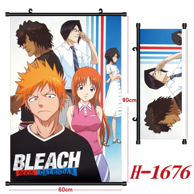 Bleach Anime Black Plastic Rod Canvas Painting Wall Scroll 60X90CM H-1676A