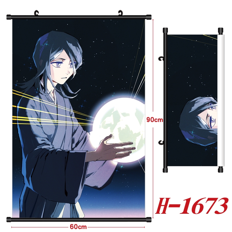 Bleach Anime Black Plastic Rod Canvas Painting Wall Scroll 60X90CM H-1673A