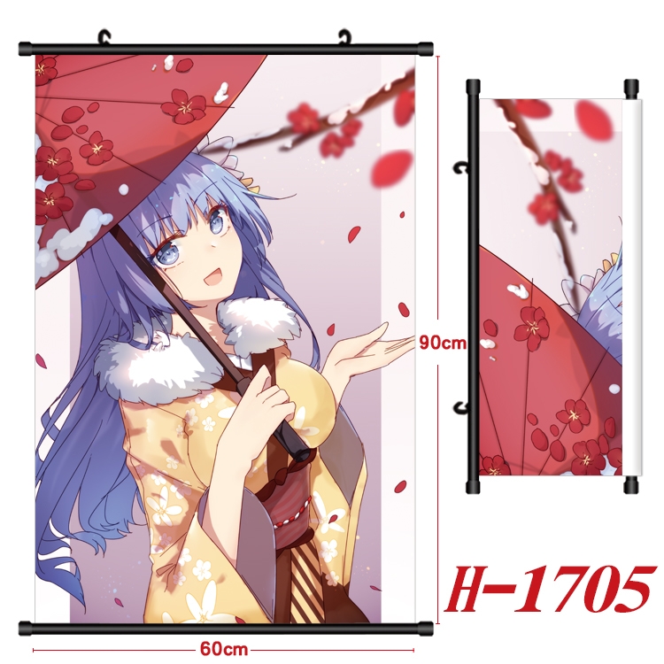 Date-A-Live Anime Black Plastic Rod Canvas Painting Wall Scroll 60X90CM H-1705A
