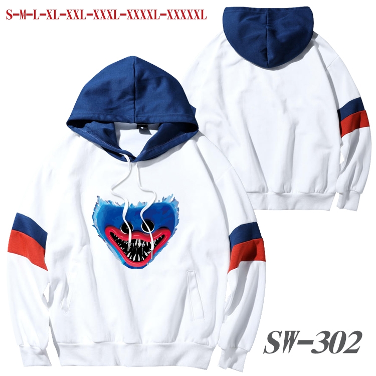 poppy playtime Anime cotton color matching pullover sweater hoodie  from S to 5XL SW-302