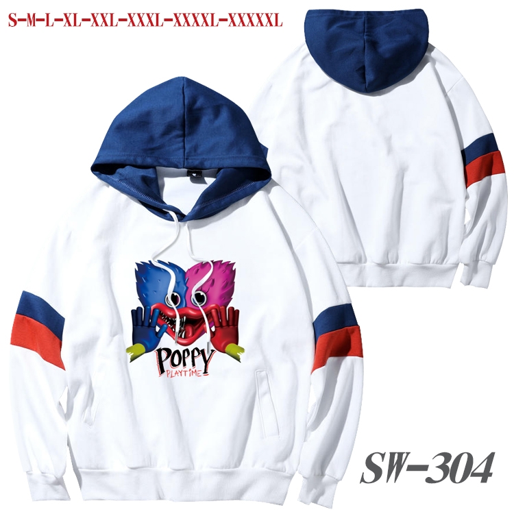 poppy playtime Anime cotton color matching pullover sweater hoodie  from S to 5XL SW-304