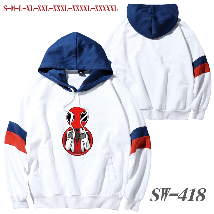 Rainbow friends Anime cotton color matching pullover sweater hoodie from S to 5XL SW-418