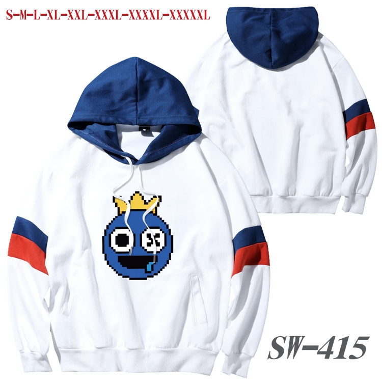 Rainbow friends Anime cotton color matching pullover sweater hoodie from S to 5XL SW-415