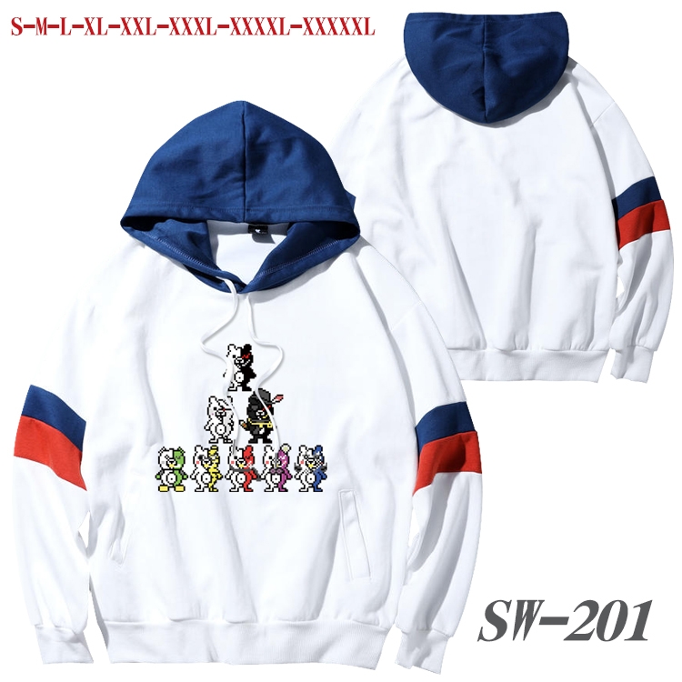 Dangan-Ronpa Anime cotton color matching pullover sweater hoodie from S to 5XL SW-201