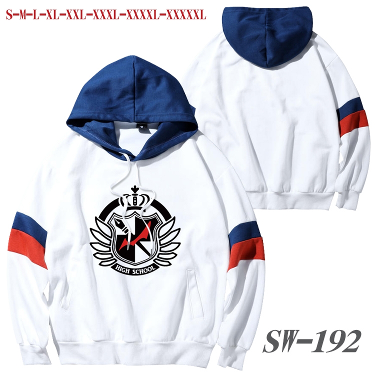 Dangan-Ronpa Anime cotton color matching pullover sweater hoodie from S to 5XL SW-192