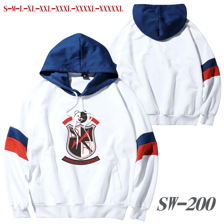 Dangan-Ronpa Anime cotton color matching pullover sweater hoodie from S to 5XL SW-200