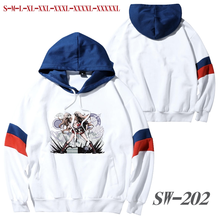 Dangan-Ronpa Anime cotton color matching pullover sweater hoodie from S to 5XL SW-202