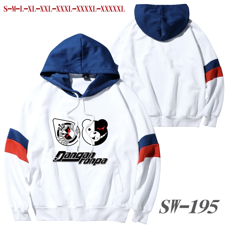 Dangan-Ronpa Anime cotton color matching pullover sweater hoodie from S to 5XL SW-195