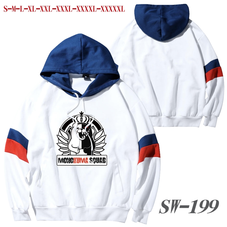 Dangan-Ronpa Anime cotton color matching pullover sweater hoodie from S to 5XL SW-199