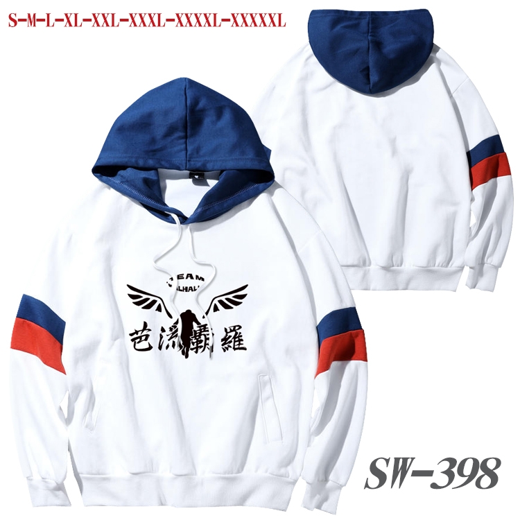 Tokyo Revengers Anime cotton color matching pullover sweater hoodie from S to 5XL SW-398