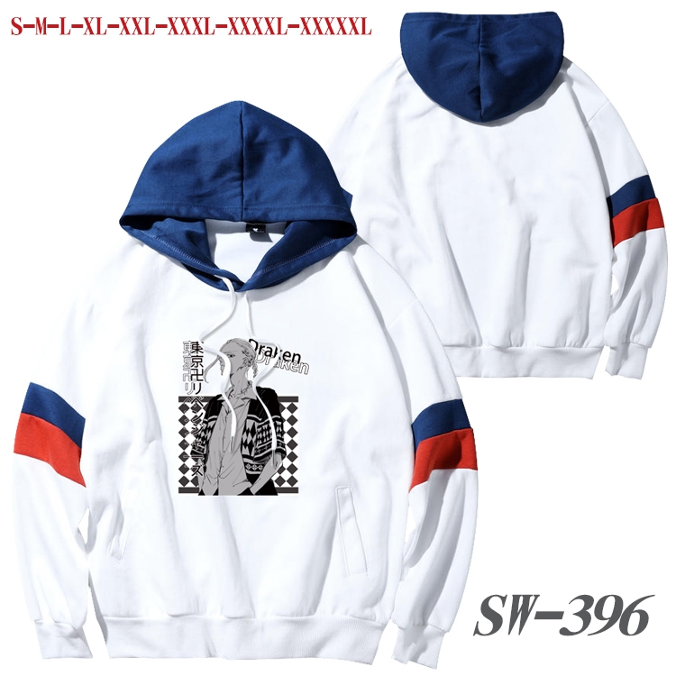 Tokyo Revengers Anime cotton color matching pullover sweater hoodie from S to 5XL SW-396