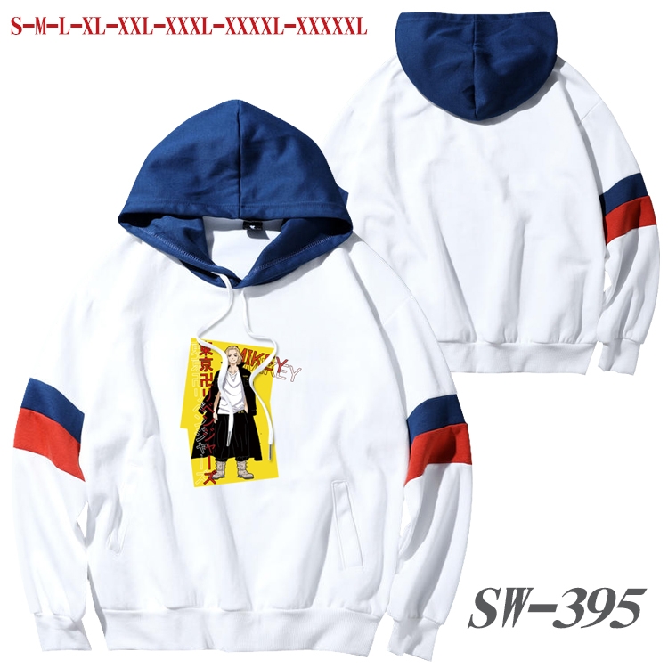 Tokyo Revengers Anime cotton color matching pullover sweater hoodie from S to 5XL SW-395