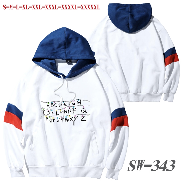 Stranger Things Anime cotton color matching pullover sweater hoodie from S to 5XL SW-343