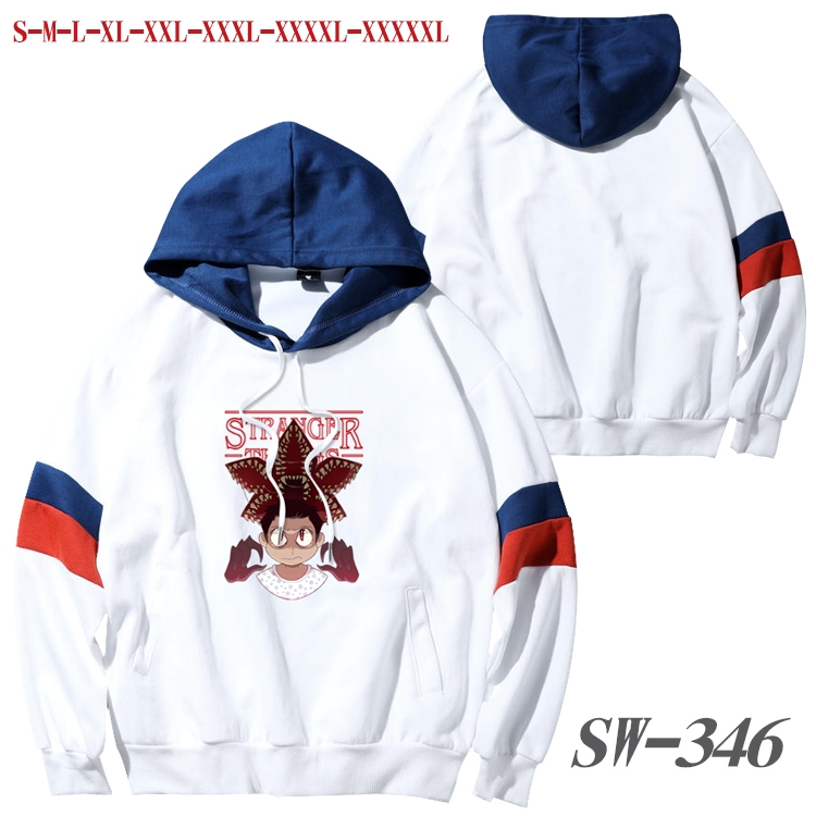 Stranger Things Anime cotton color matching pullover sweater hoodie from S to 5XL SW-346