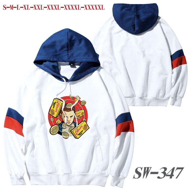 Stranger Things Anime cotton color matching pullover sweater hoodie from S to 5XL SW-347