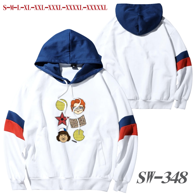 Stranger Things Anime cotton color matching pullover sweater hoodie from S to 5XL SW-348