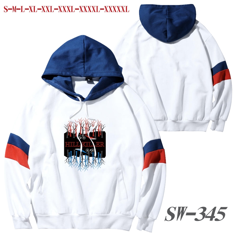 Stranger Things Anime cotton color matching pullover sweater hoodie from S to 5XL SW-345