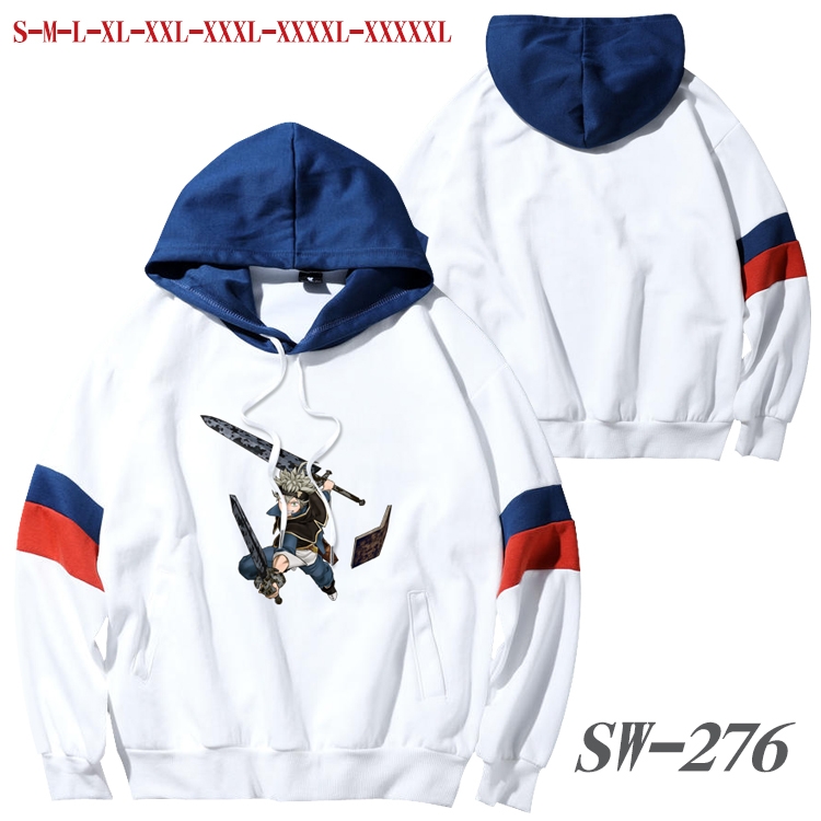 black clover Anime cotton color matching pullover sweater hoodie from S to 5XL SW-276