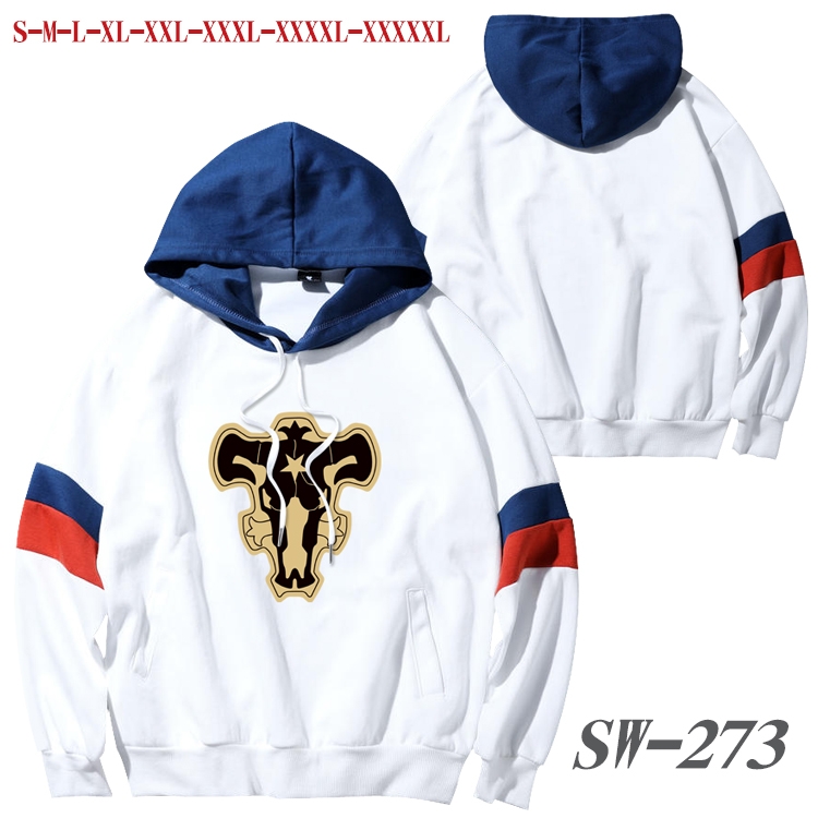 black clover Anime cotton color matching pullover sweater hoodie from S to 5XL SW-273