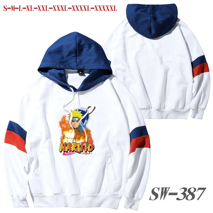 Naruto Anime cotton color matching pullover sweater hoodie from S to 5XL SW-387