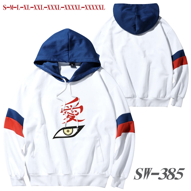 Naruto Anime cotton color matching pullover sweater hoodie from S to 5XL SW-385