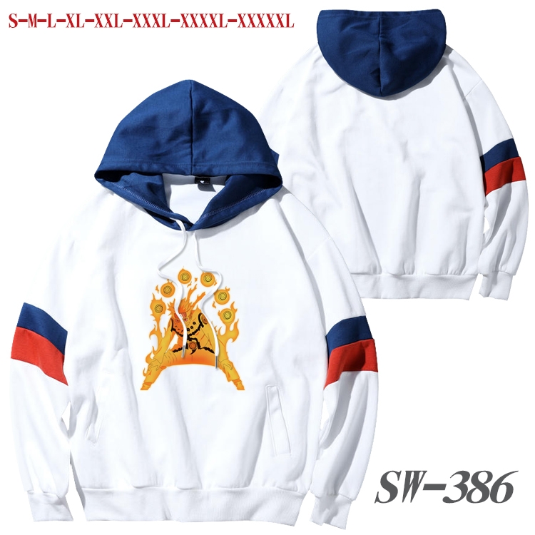 Naruto Anime cotton color matching pullover sweater hoodie from S to 5XL SW-386